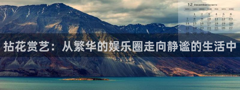 庄闲和游戏官网：拈花赏艺：从繁华的娱乐圈走向静谧的生活中